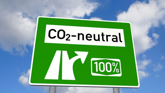 Schild Co2 neutral